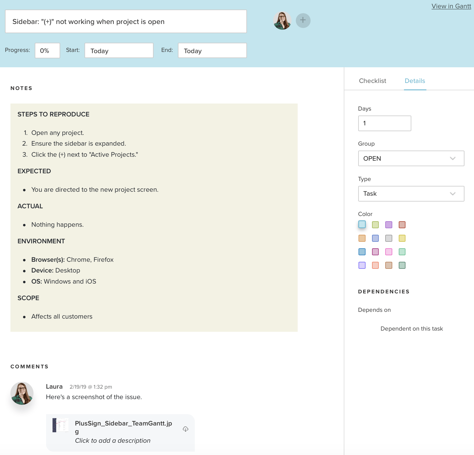 Gantt Chart Report Example Gantt Chart Report Example
