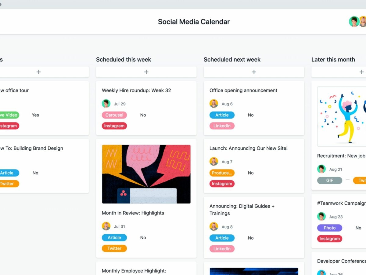 Gantt Chart For Social Media Campaign