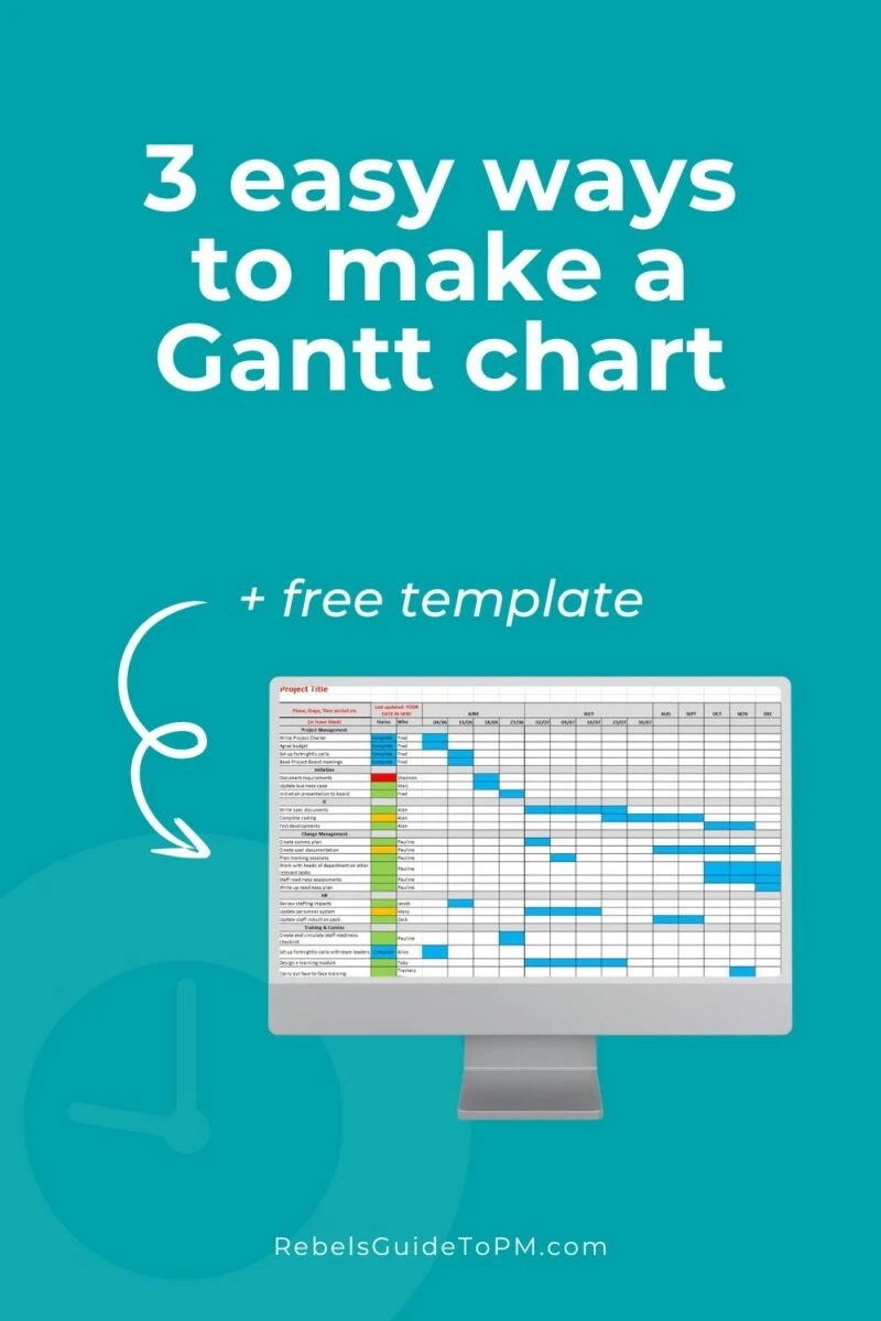 3 Easy Ways To Make A Gantt Chart Free Excel Template 