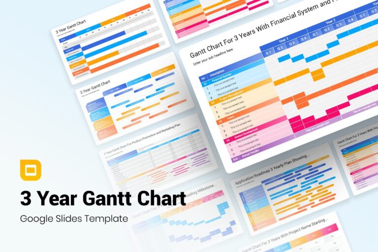 3 Year Gantt Chart Google Slides Presentation Template Nulivo Market