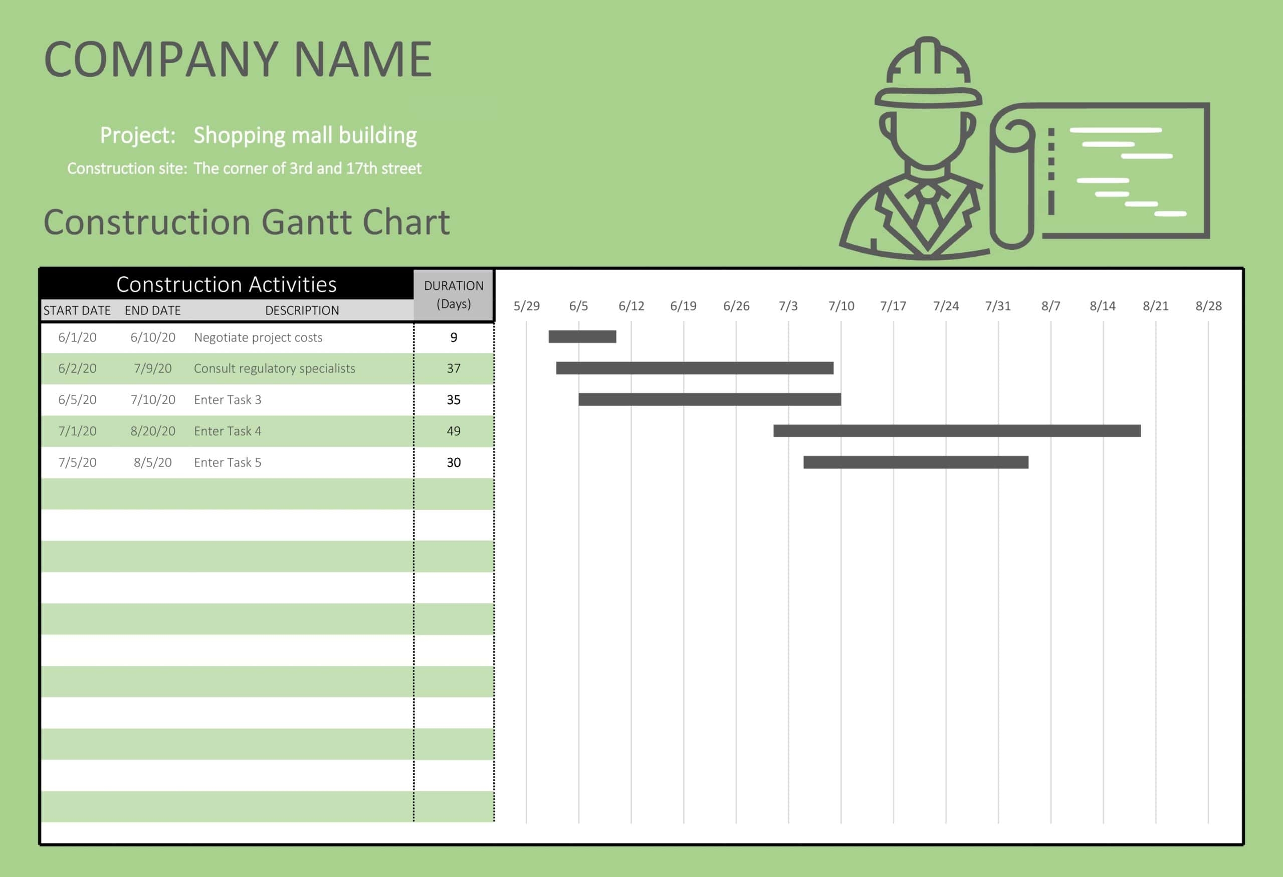 30 FREE Gantt Chart Templates Excel TemplateArchive