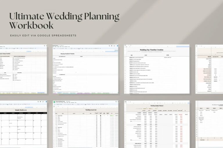 5 Wedding Planning Google Spreadsheet Templates