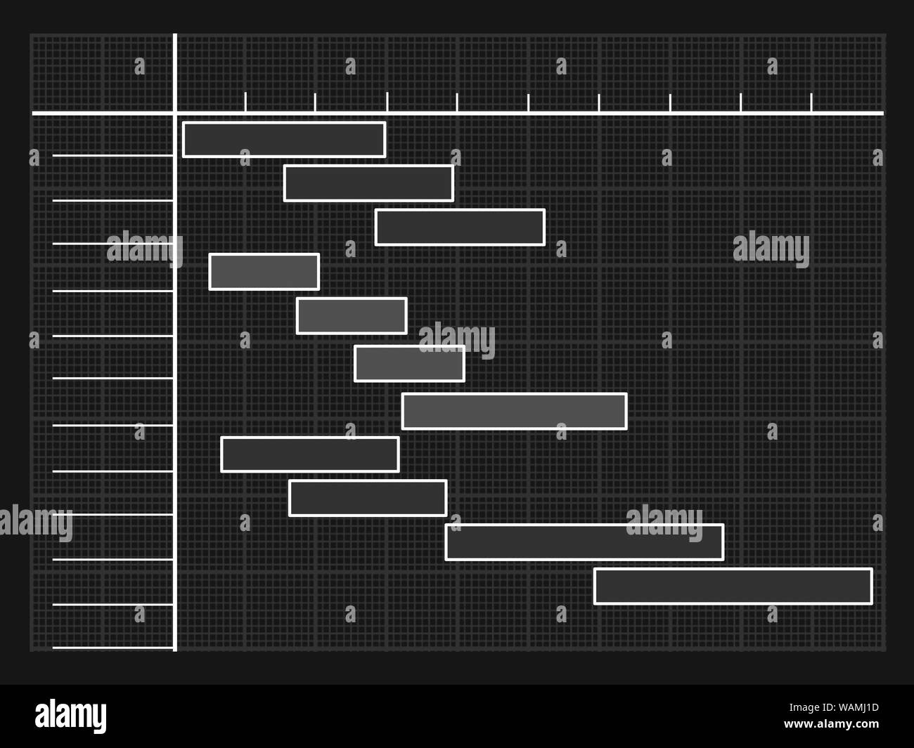 A Gantt Chart Is A Type Of Bar Chart That Illustrates A Project Schedule Stock Photo Alamy