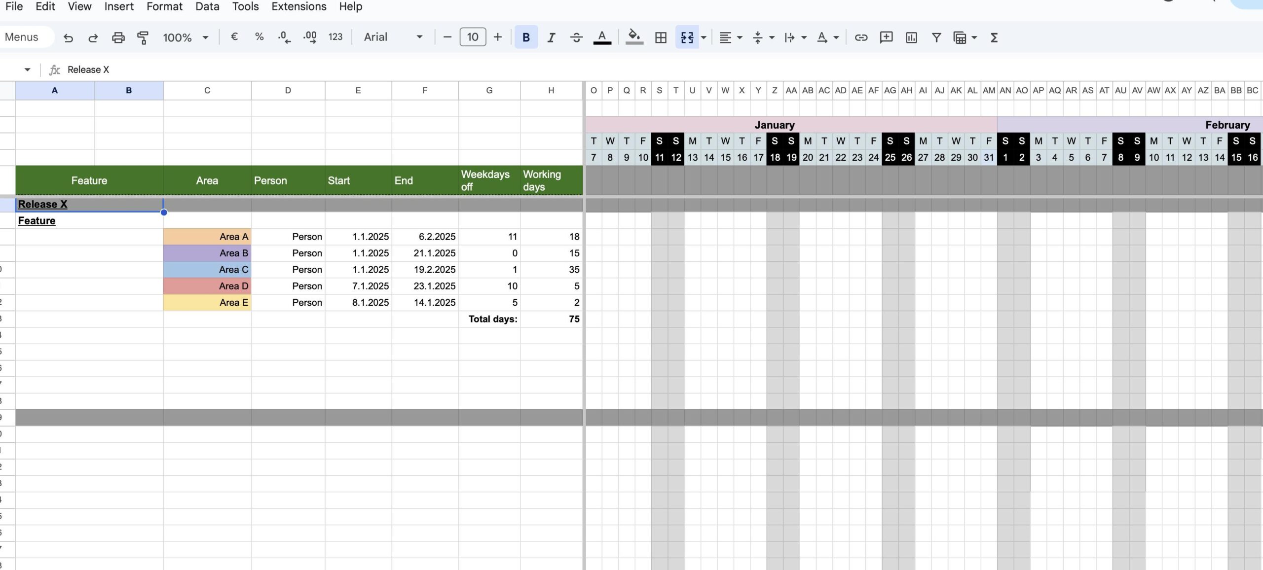 Gantt Chart Problems