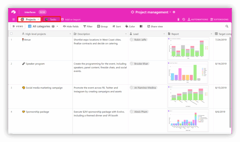 Airtable Project Management Easy to use Project Management Tool