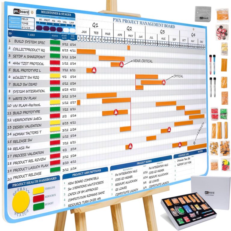 Amazon PMXBoard Gantt Chart Whiteboard Kit 668 Magnets 