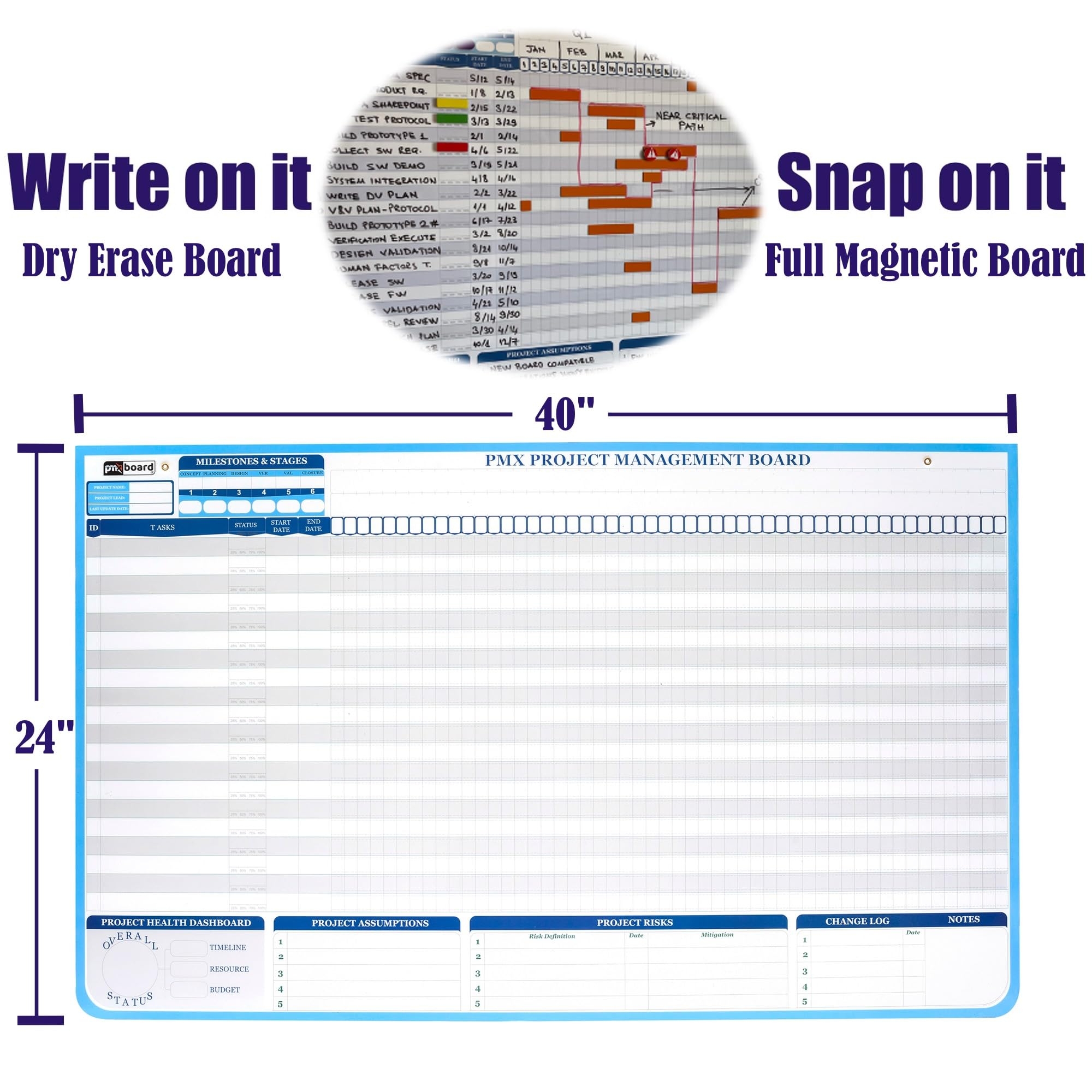 Amazon PMXBoard Gantt Chart Whiteboard Kit 668 Magnets Visualize Timelines Risks U0026 Critical Path Ultimate Management White Board For Project Management Office Products Amazon PMXBoard Gantt Chart Whiteboard Kit 668 Magnets Visualize Timelines Risks U0026 Critical Path Ultimate Management White Board For Project Management Office Products