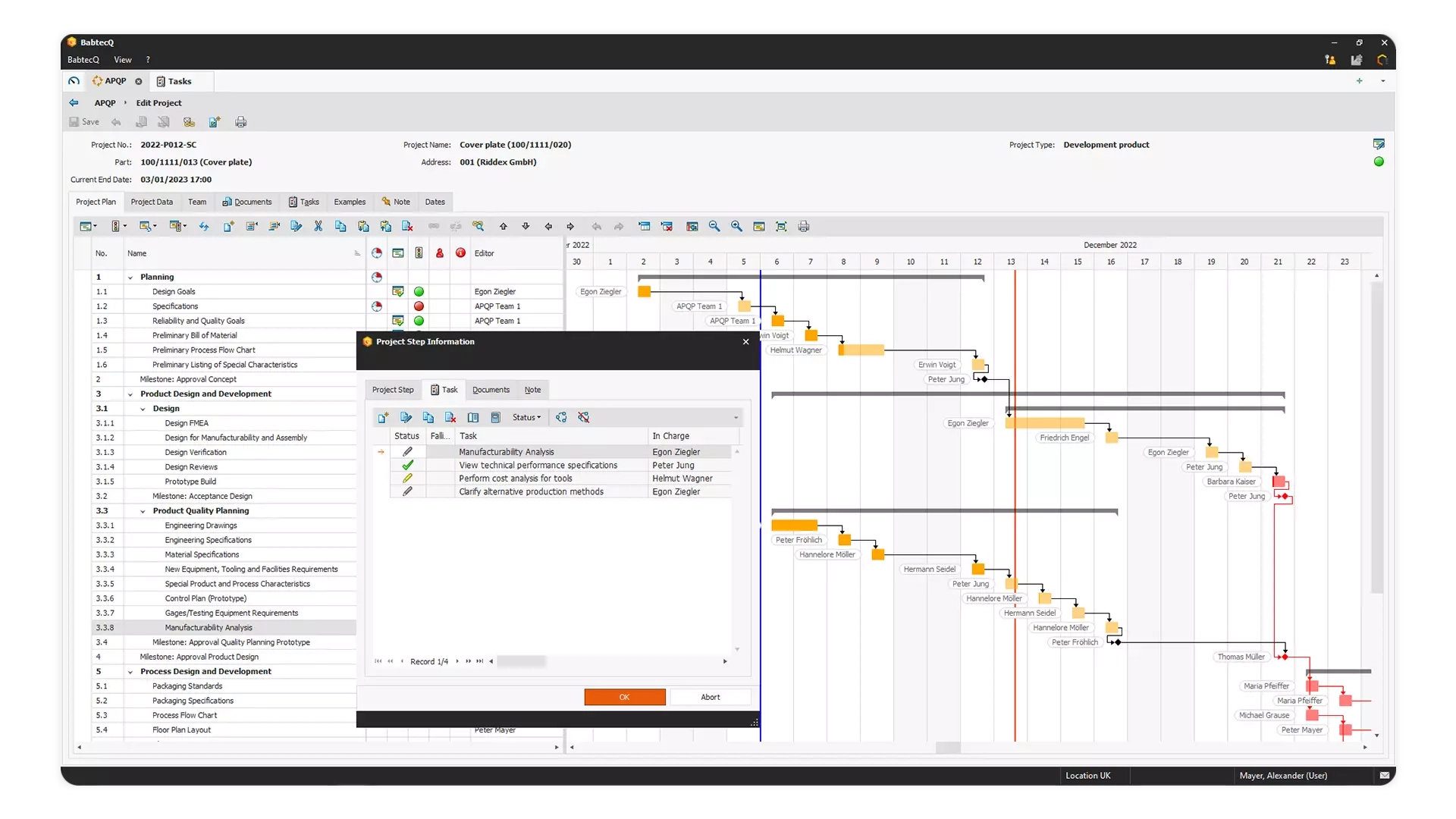 APQP Software For Project Management Babtec