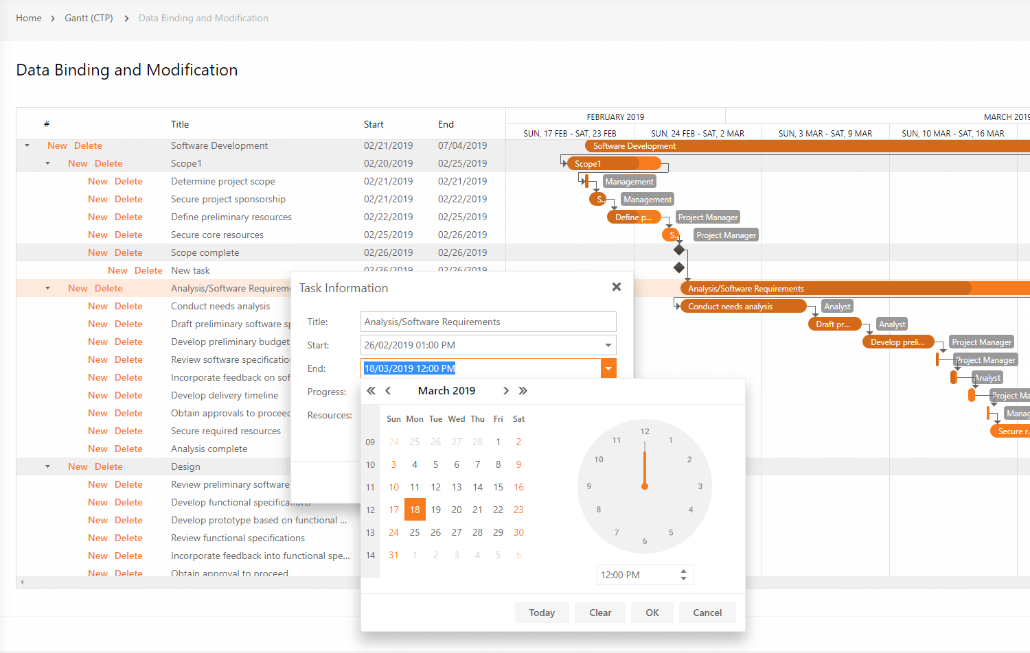 ASP NET Gantt Control For Web Forms And MVC DevExpress