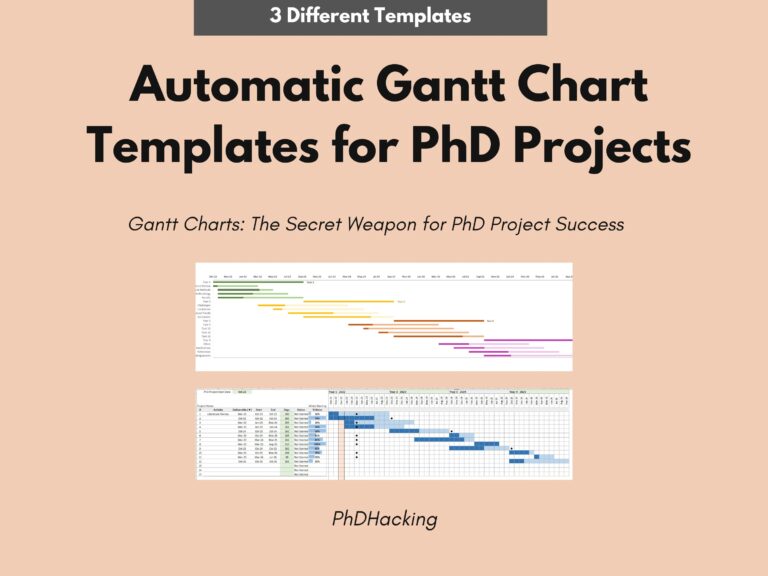 Automatic Gantt Chart For PhD Projects Gantt Chart Template For Students Gantt Chart App Gantt Chart Project Planning Time Management