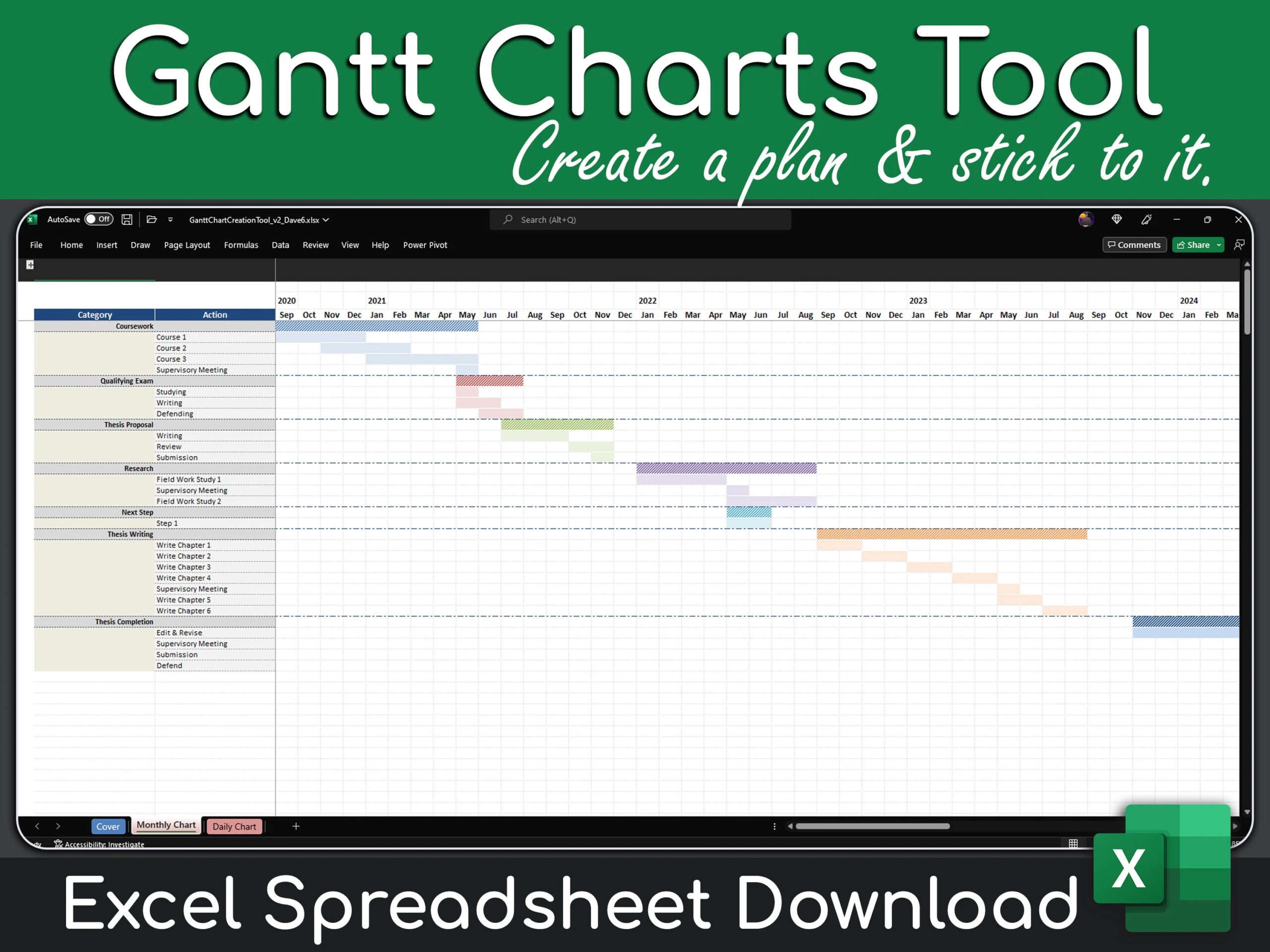 Automatic Gantt Chart Generator Simple To Use Excel Gantt Chart Creation Etsy