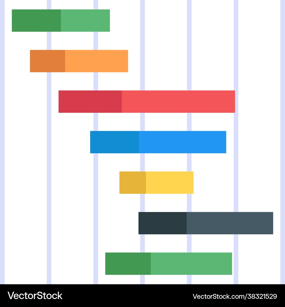 Basic Gantt Chart Royalty Free Vector Image VectorStock