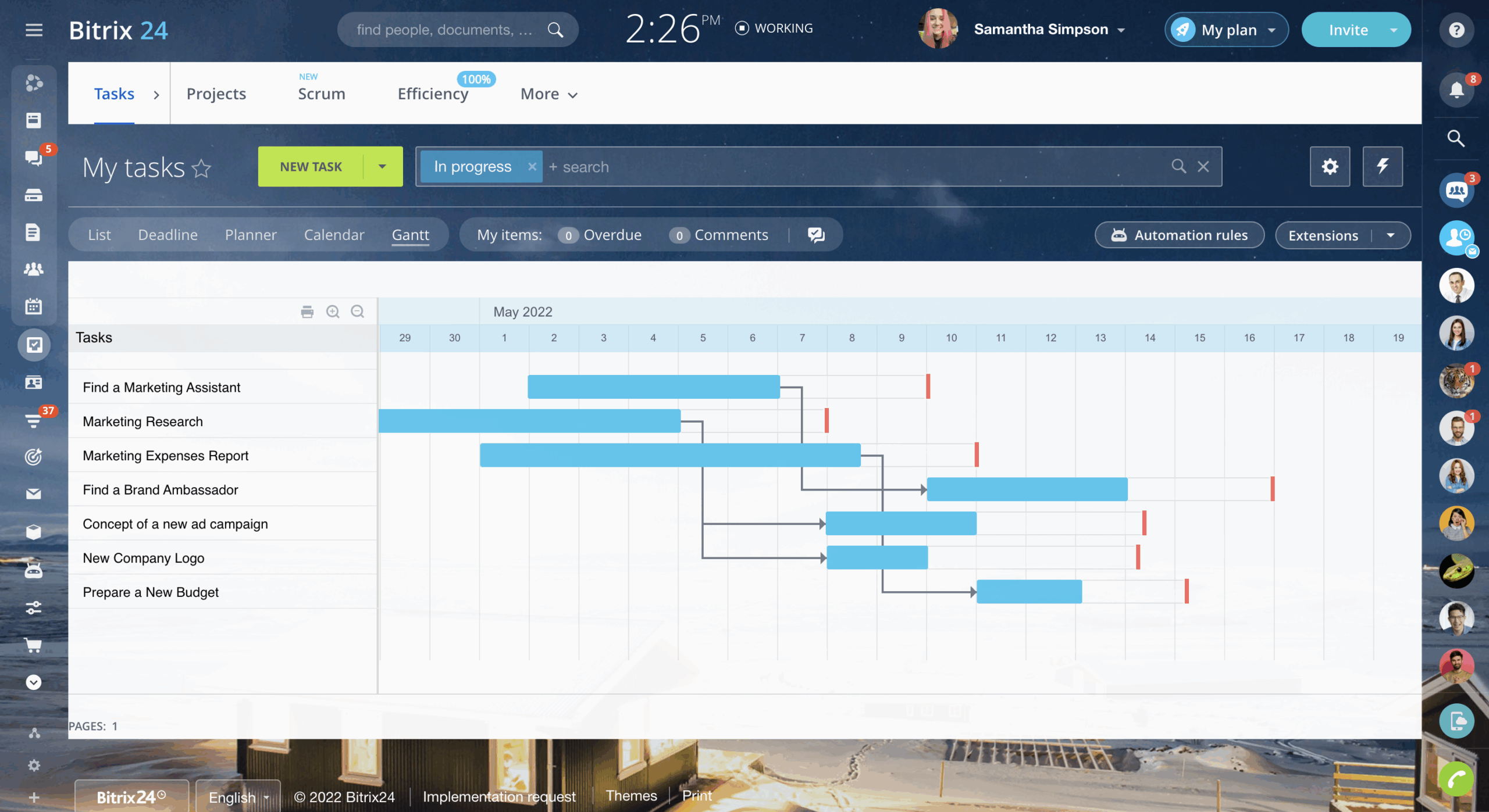 Gantt Chart Bitrix24