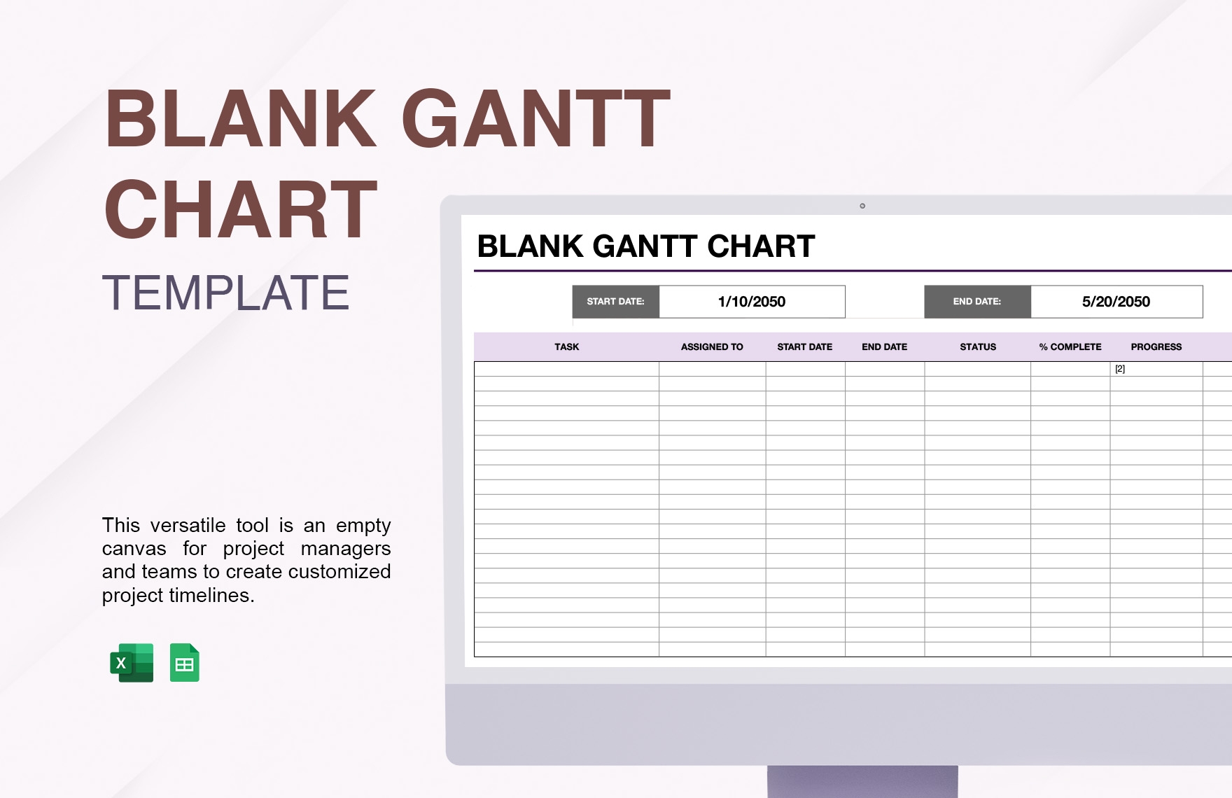 Blank Gantt Chart Template In Excel Google Sheets Download Template