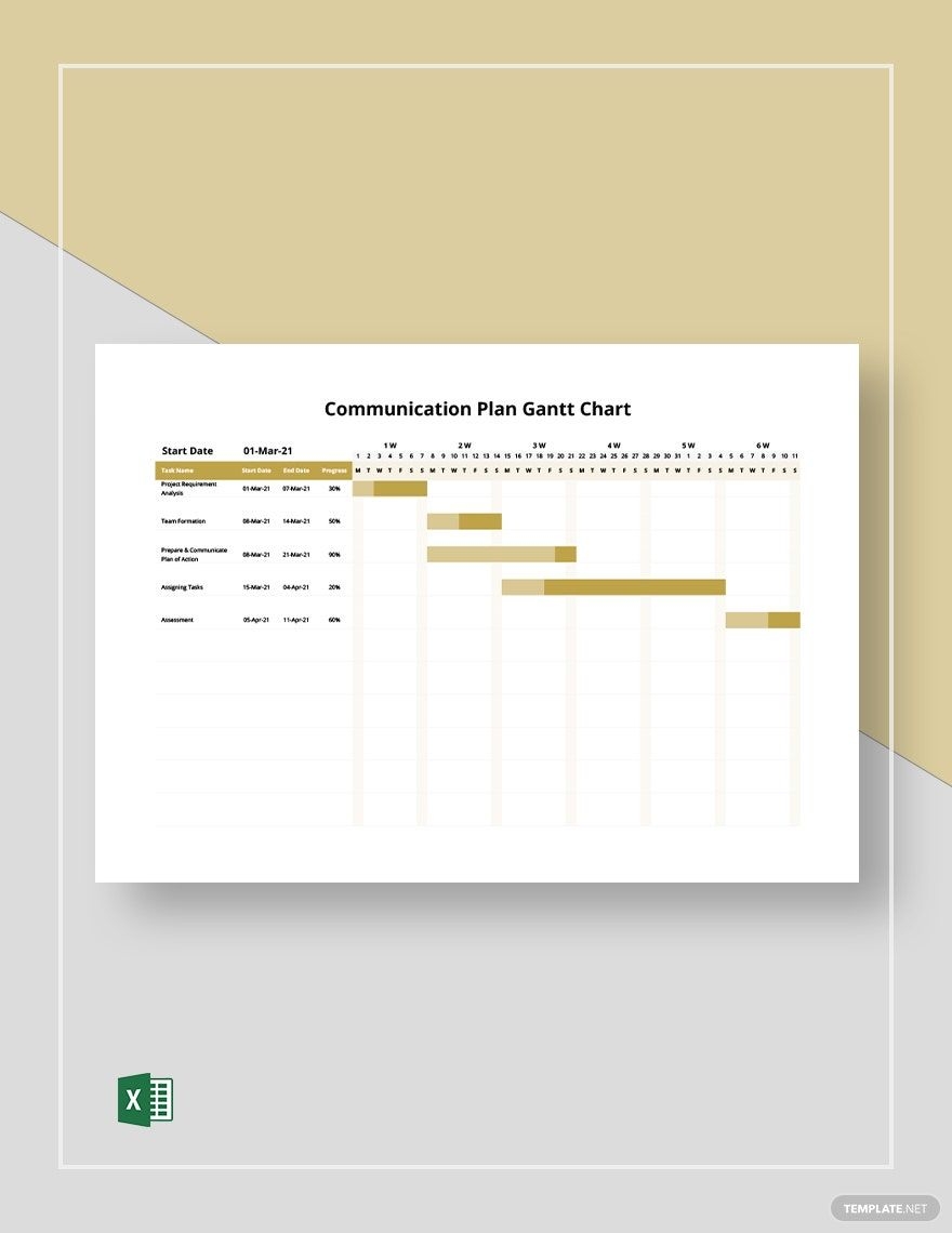 Business Plan Gantt Chart Template