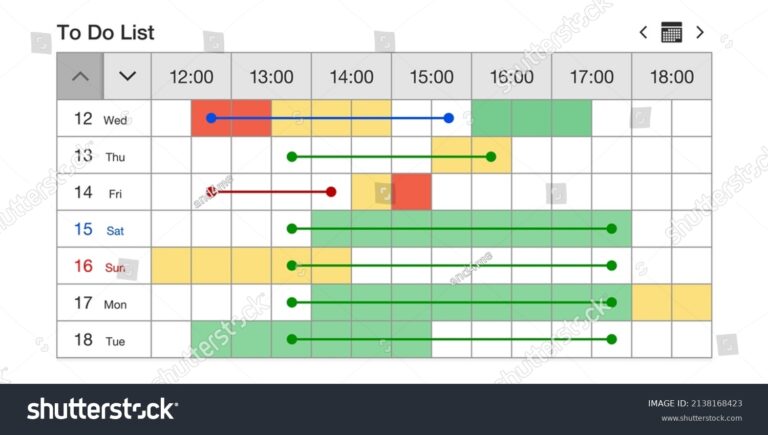 Business Todo List Timeline Gantt Chart Stock Vector Royalty Free 2138168423 Shutterstock