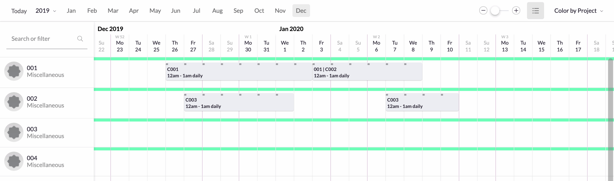 Calendar With Timeline View For Manage Slot Booking System 