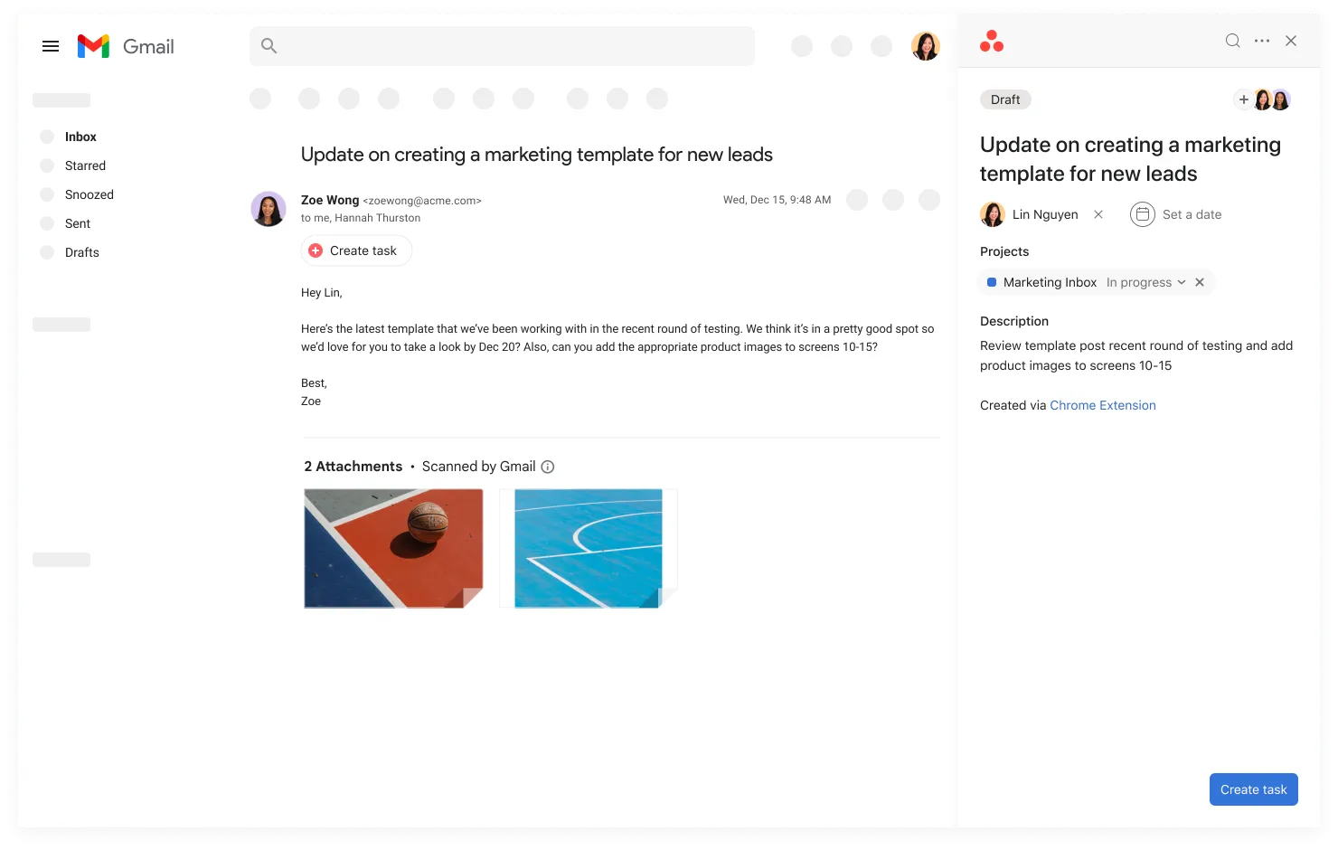 Chrome Extension Asana