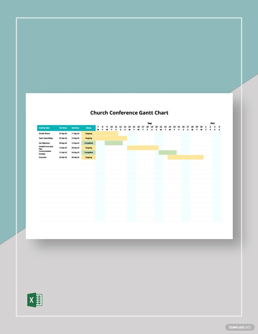 Conference Gantt Chart