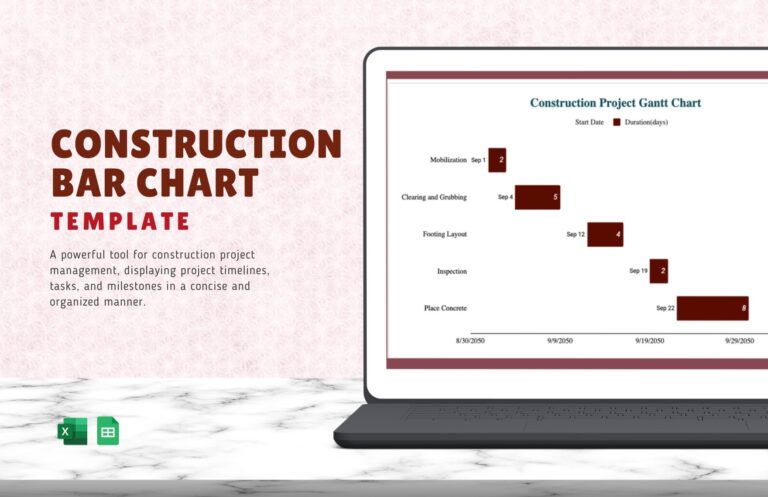 Construction Bar Chart In Excel Google Sheets Download Template