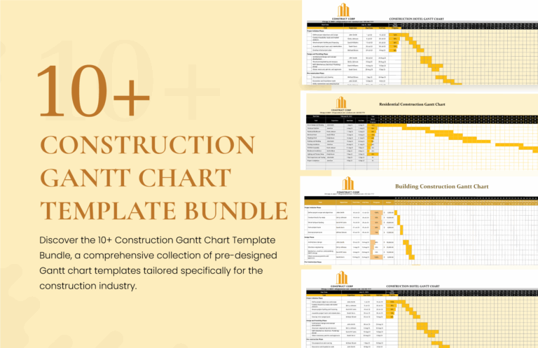 Construction Hotel Gantt Chart Template In Excel Download Template