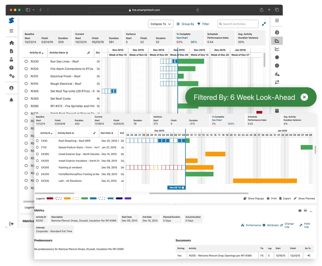 Construction Schedule Gantt Chart SmartPM