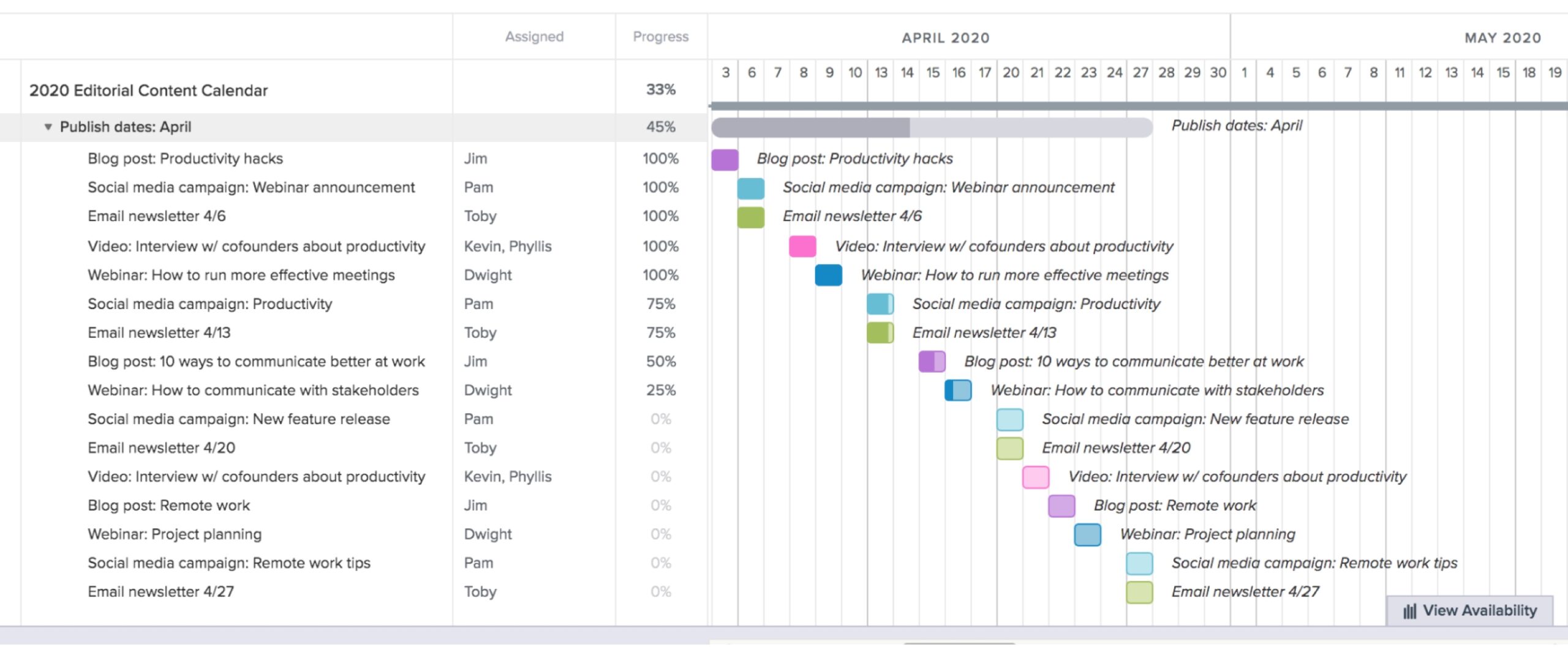 Content Calendar Template U0026 Examples TeamGantt