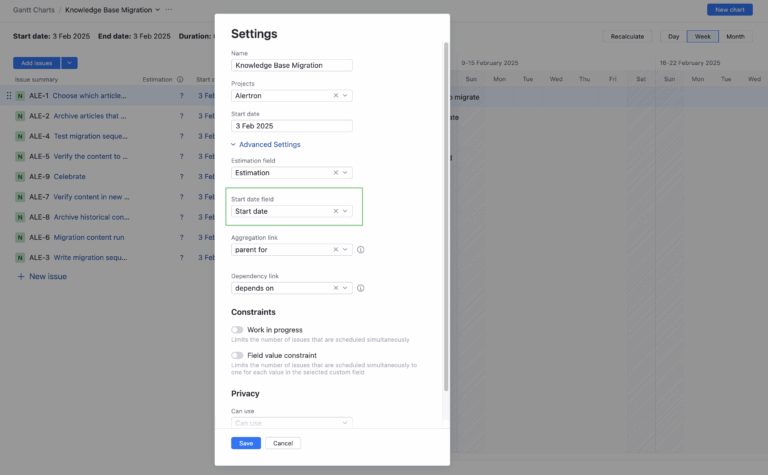 Create And Use A Gantt Chart YouTrack Cloud Documentation
