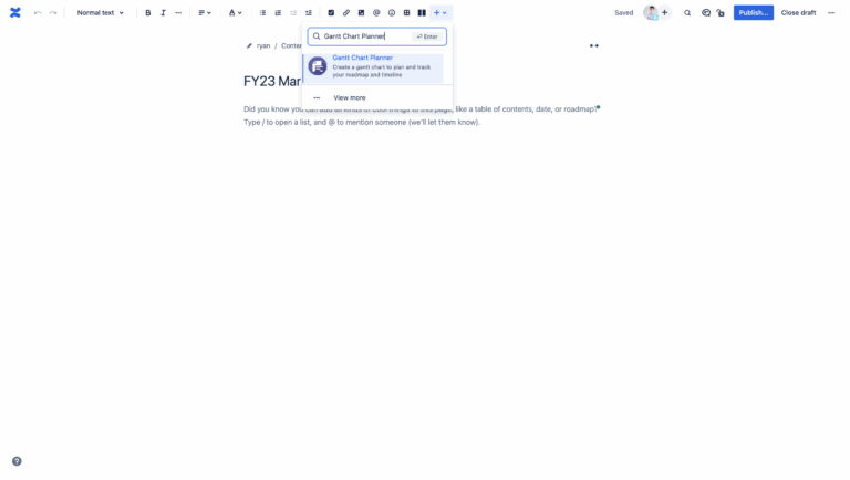 Creating Gantt Charts In Confluence Free Template Inside Ricksoft Inc 
