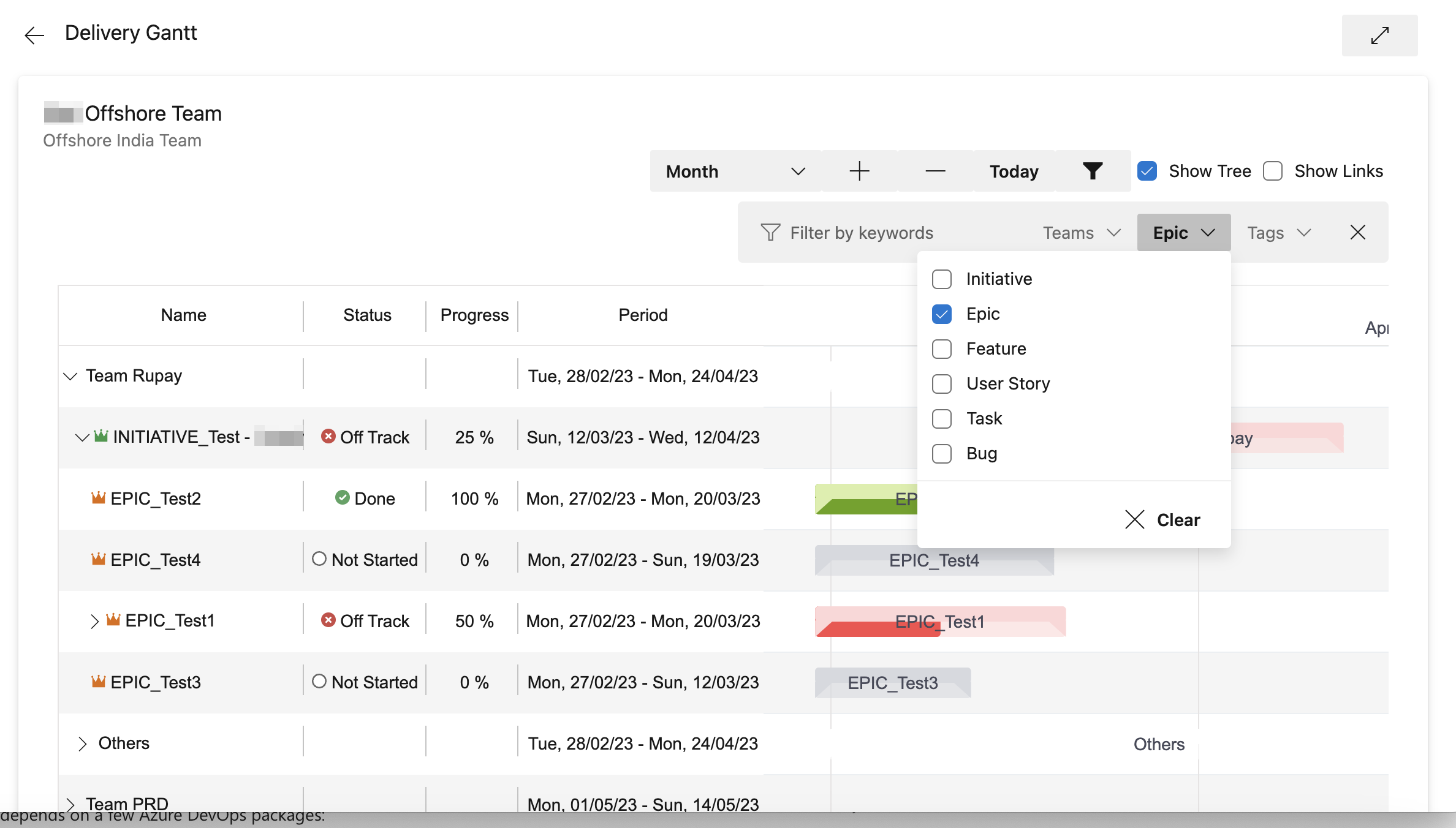 Delivery Gantt Visual Studio Marketplace