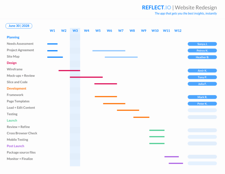 Detailed Project Gantt Chart Template Venngage