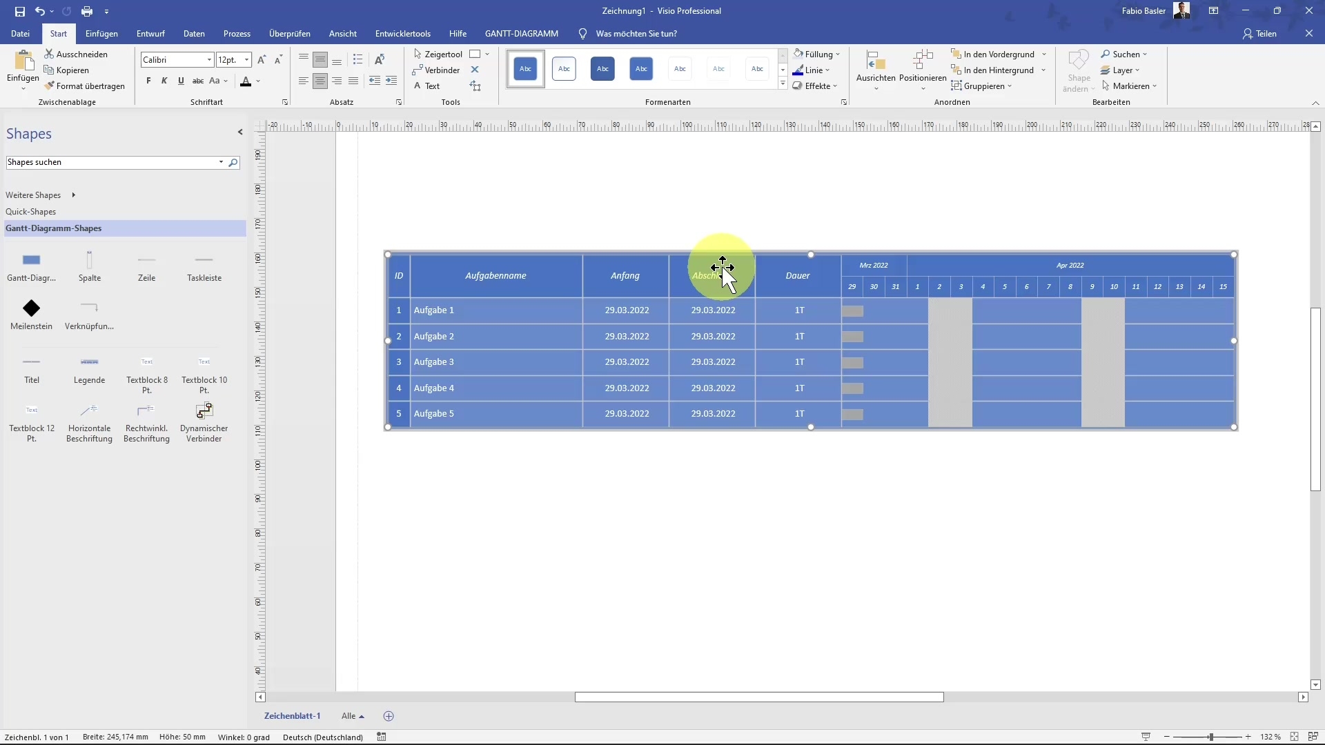Diagram Gantt Di MS Visio