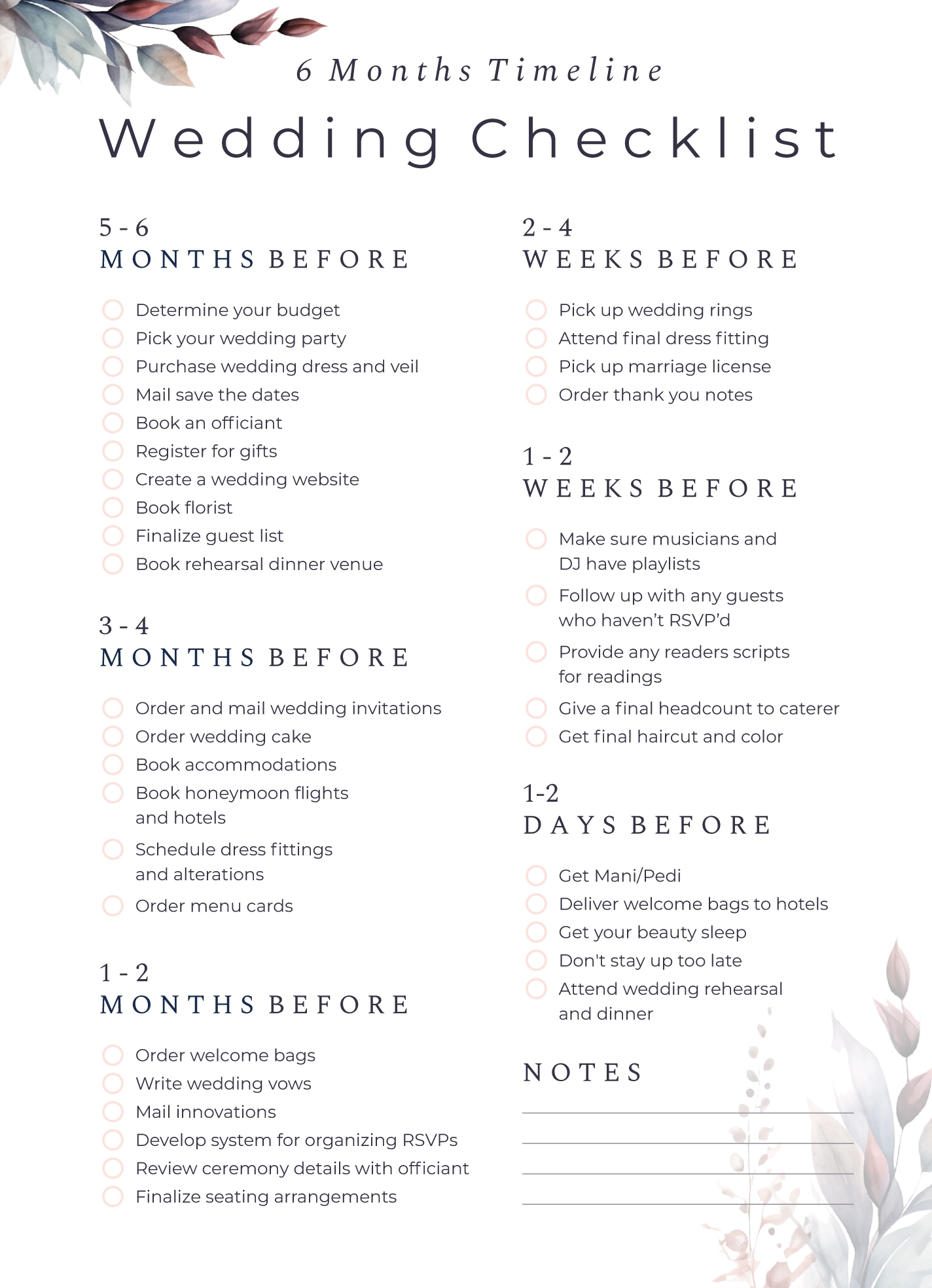 Wedding Planning Gantt Chart