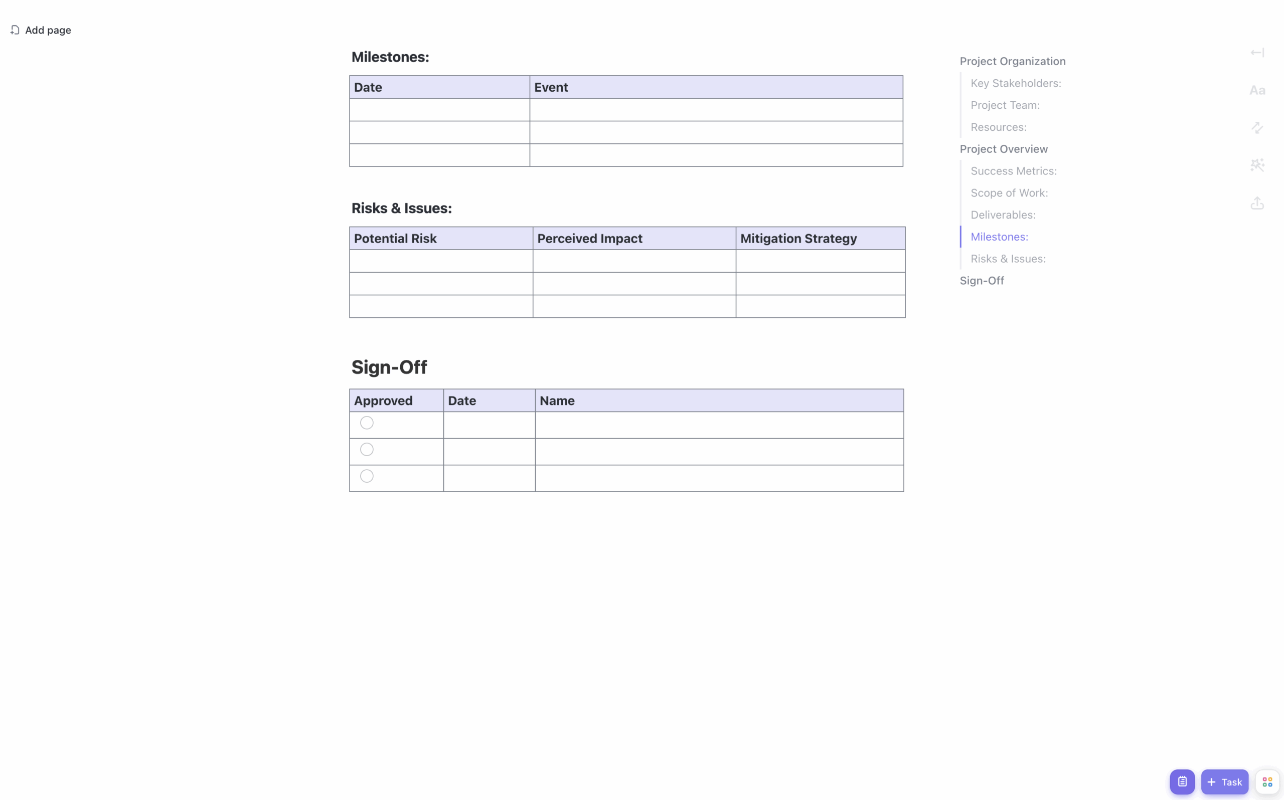 Dinner Party Project Charter Template Template By ClickUp 