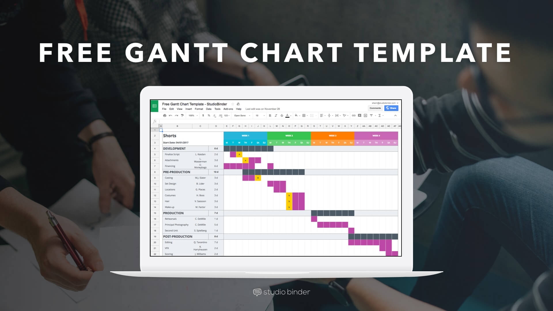 Download A FREE Gantt Chart Template For Your Production