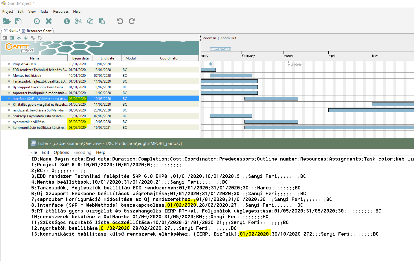 End Date Incorrect When Importing From CSV GanttProject Desktop Support GanttProject Support