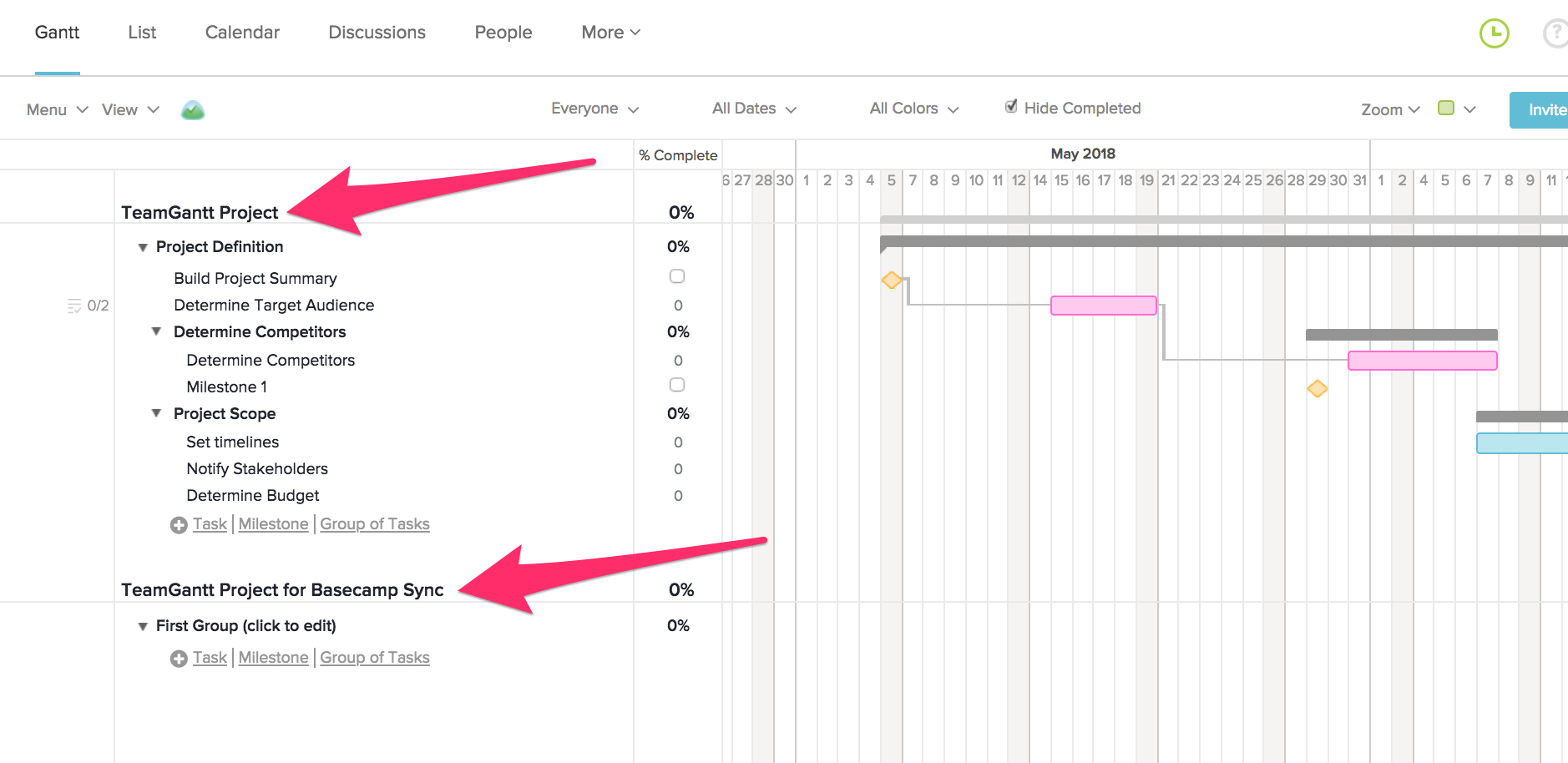 Establishing Sync With Basecamp 2 TeamGantt Support Establishing Sync With Basecamp 2 TeamGantt Support