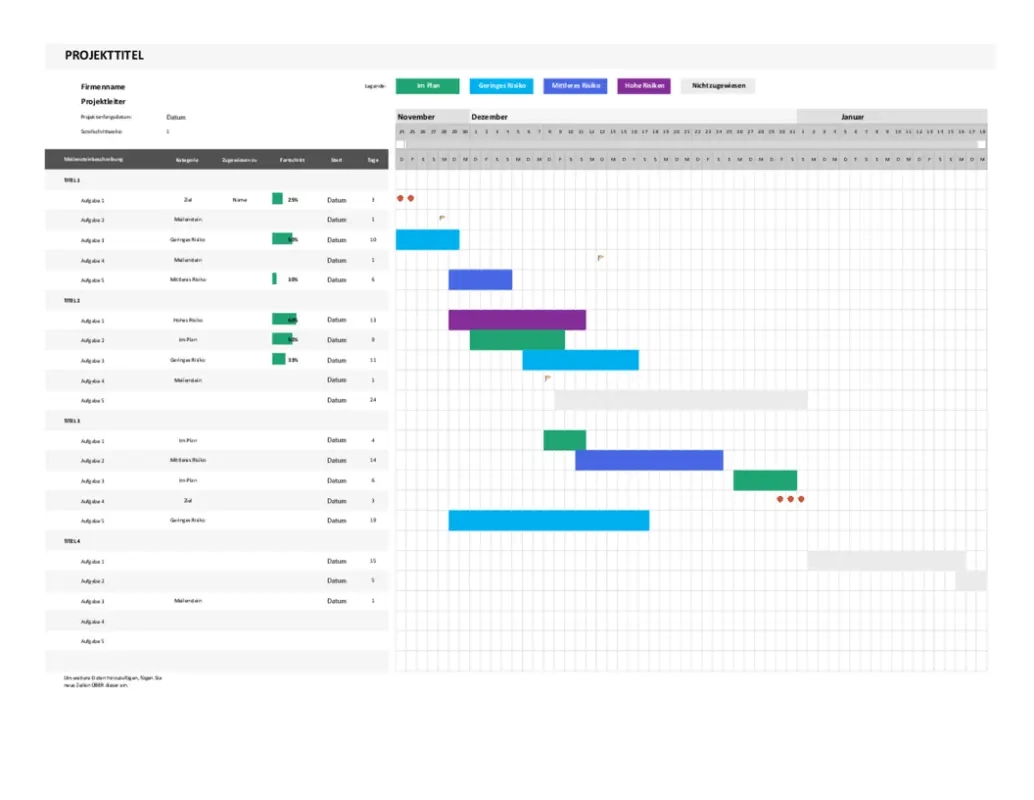 Excel Gantt Chart Templates Microsoft Create