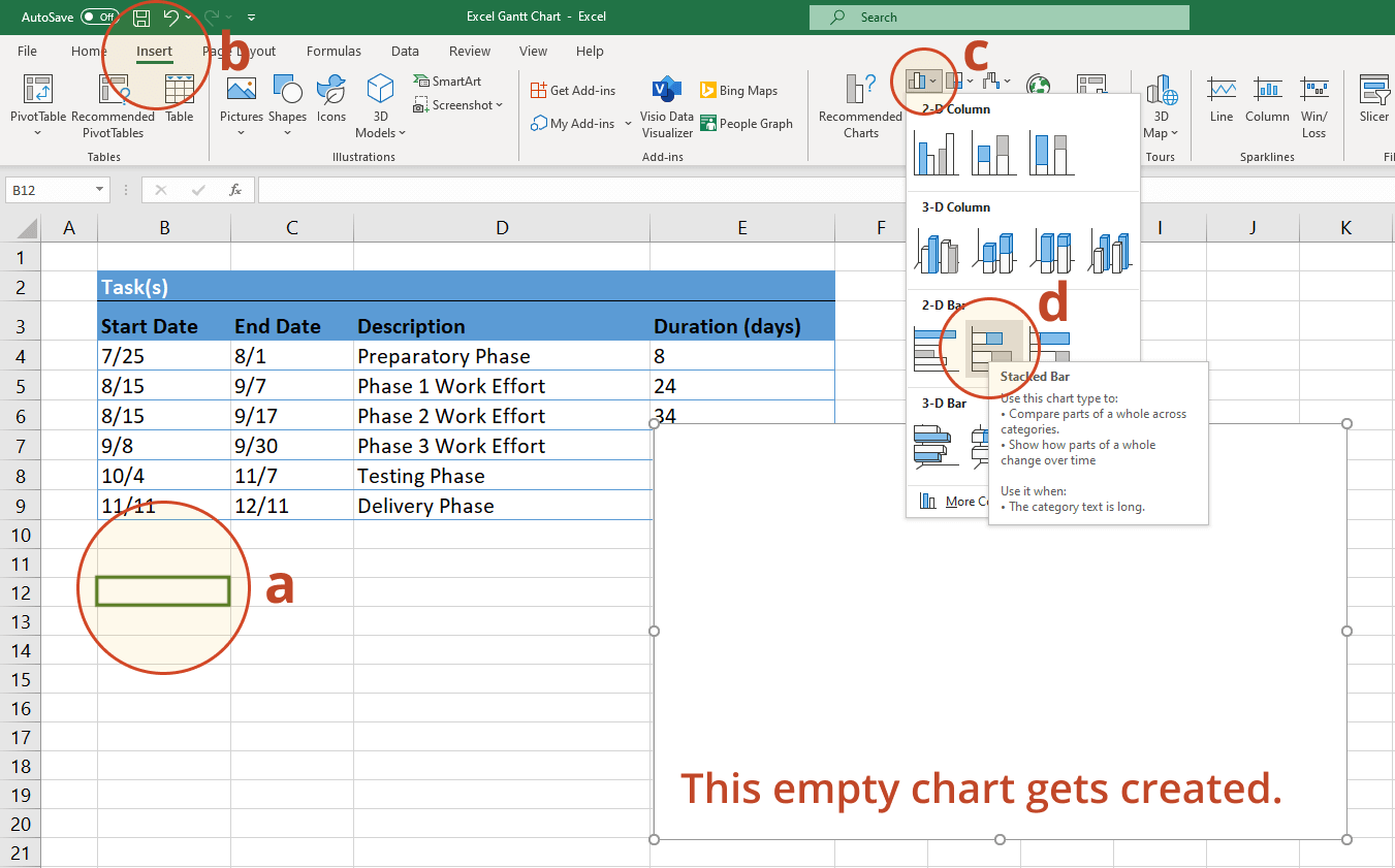 Excel Gantt Chart Tutorial Free Template Export To PPT