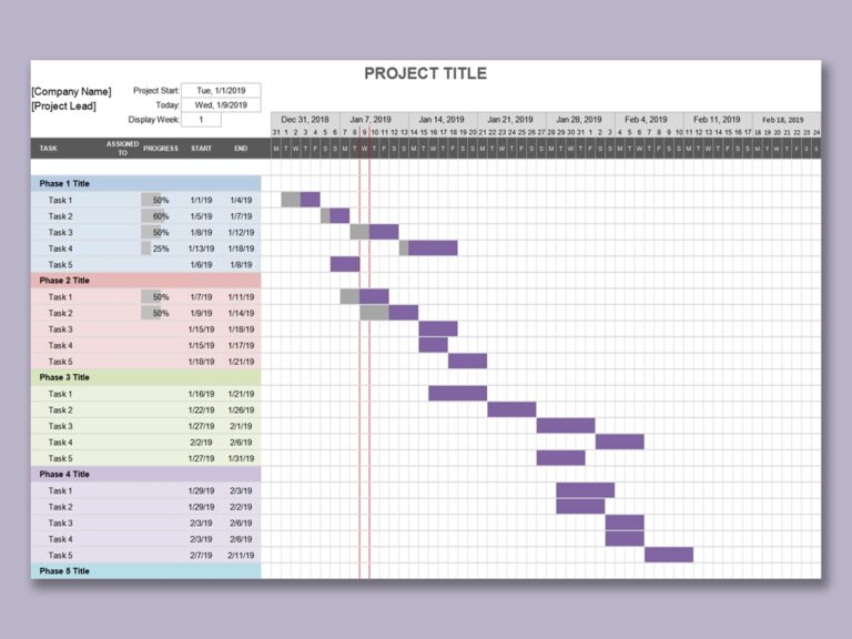 EXCEL Of Gantt Chart Project xlsx WPS Free Templates