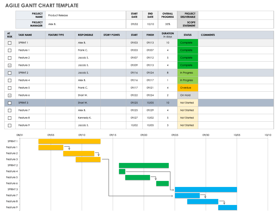 Gantt Chart With Deliverables