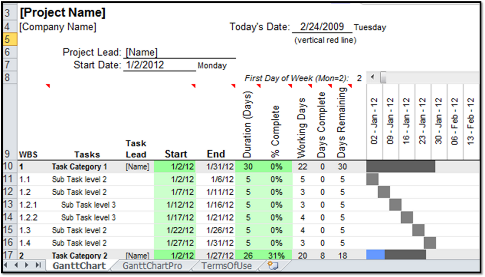Excel Spreadsheets Help Gantt Chart Template Pro Giveaway Contest