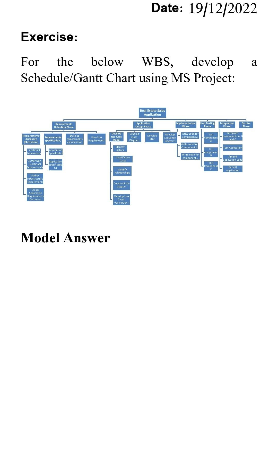 Gantt Chart Exercises For Students