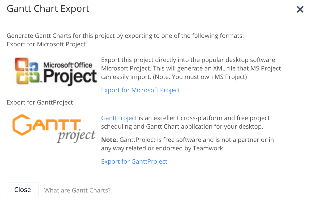 Export Gantt Chart Export Gantt Chart