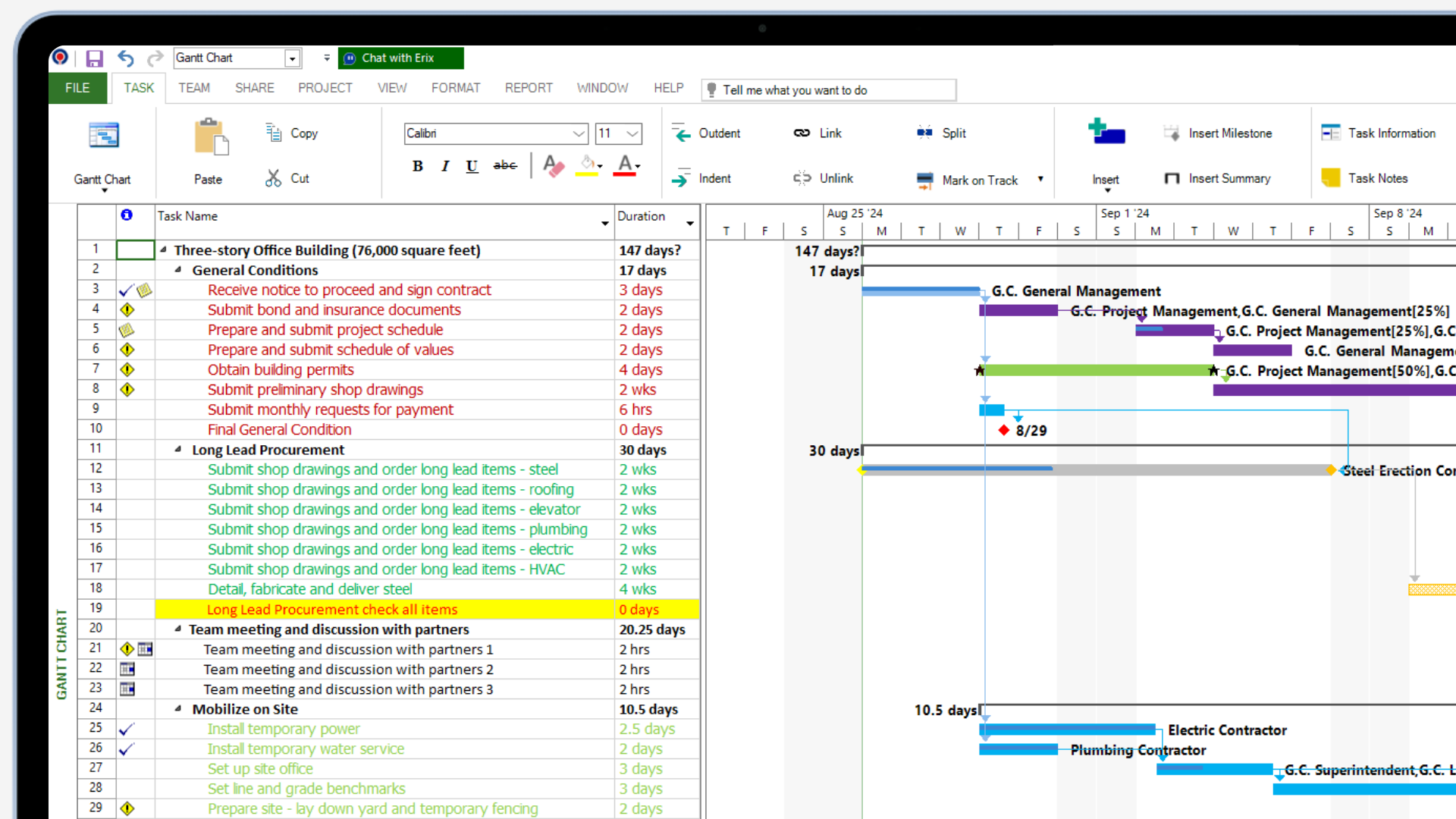 Gantt Chart Mpp