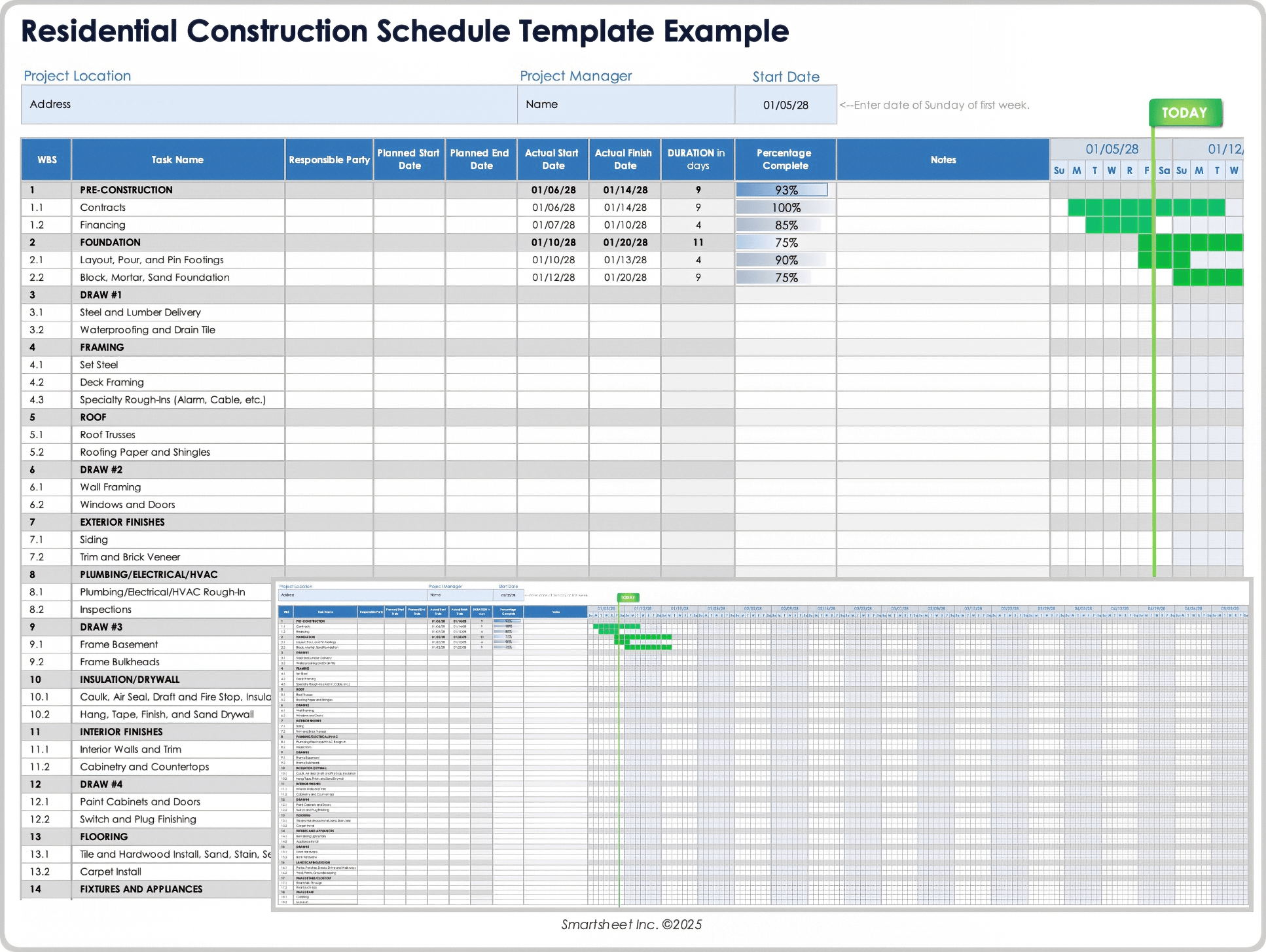 Free Construction Schedule Templates