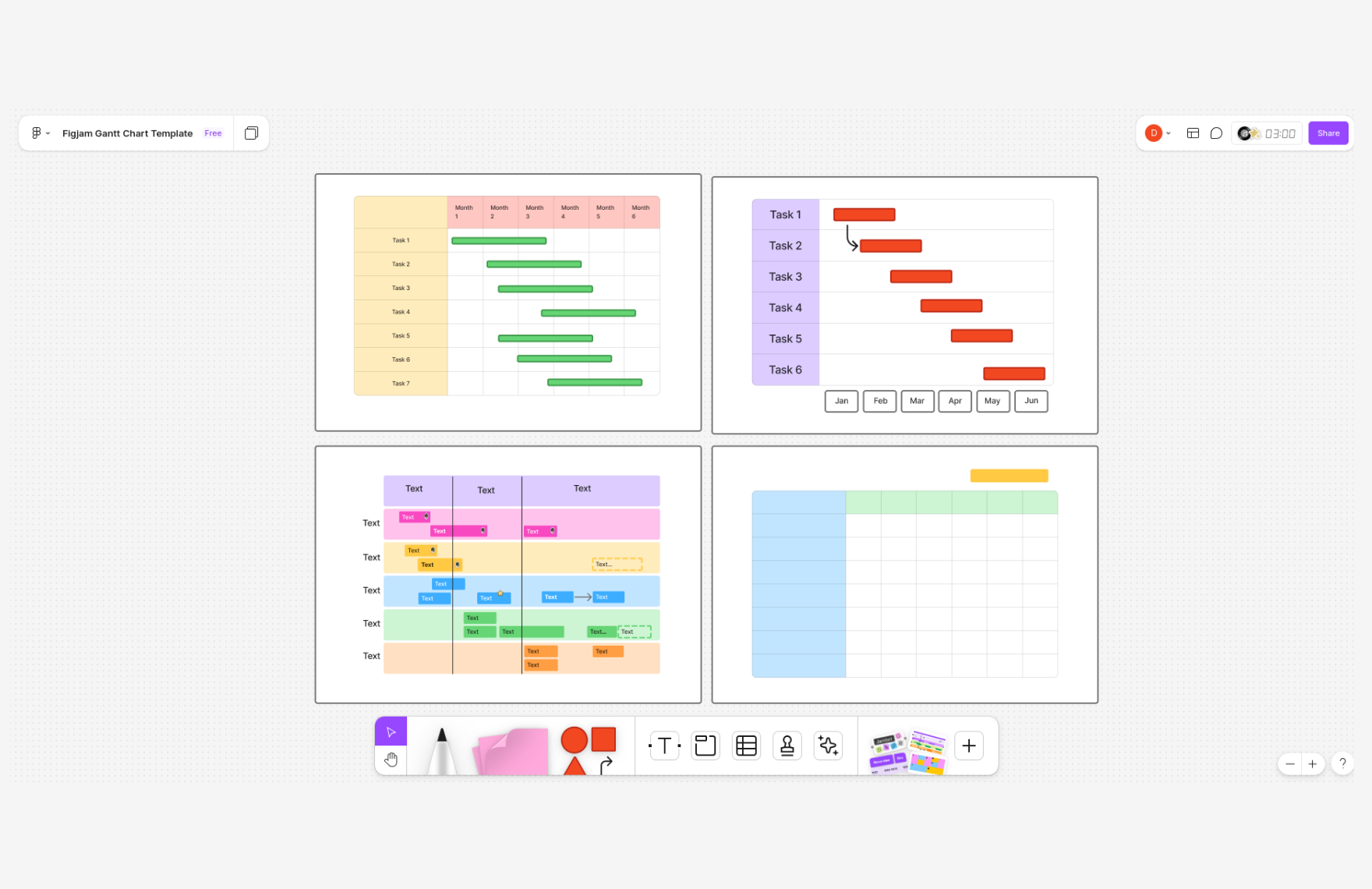 Free Gantt Chart Template In FigJam To Download Template Free Gantt Chart Template In FigJam To Download Template