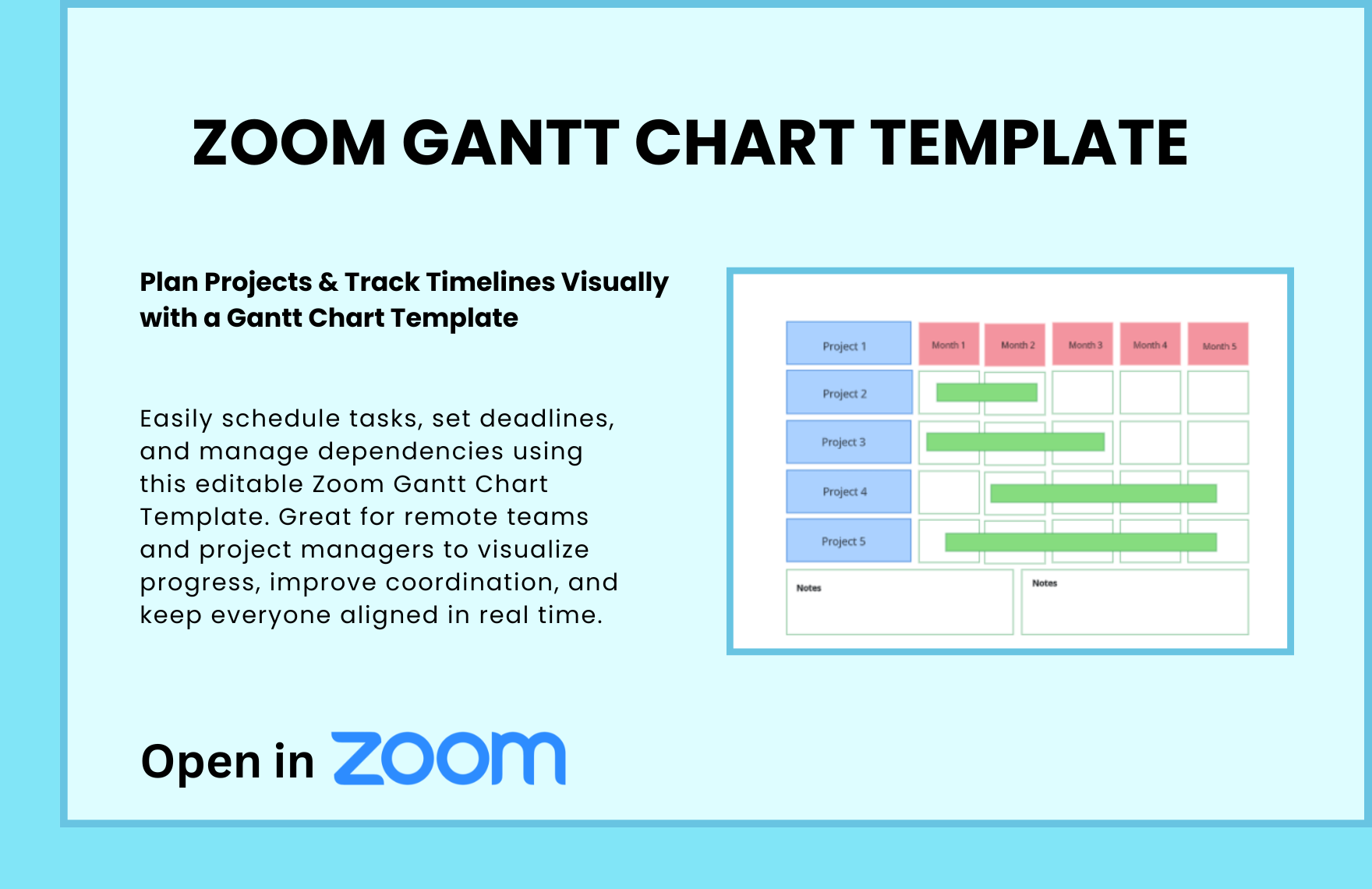 Free Gantt Chart Template In Zoom To Download Template