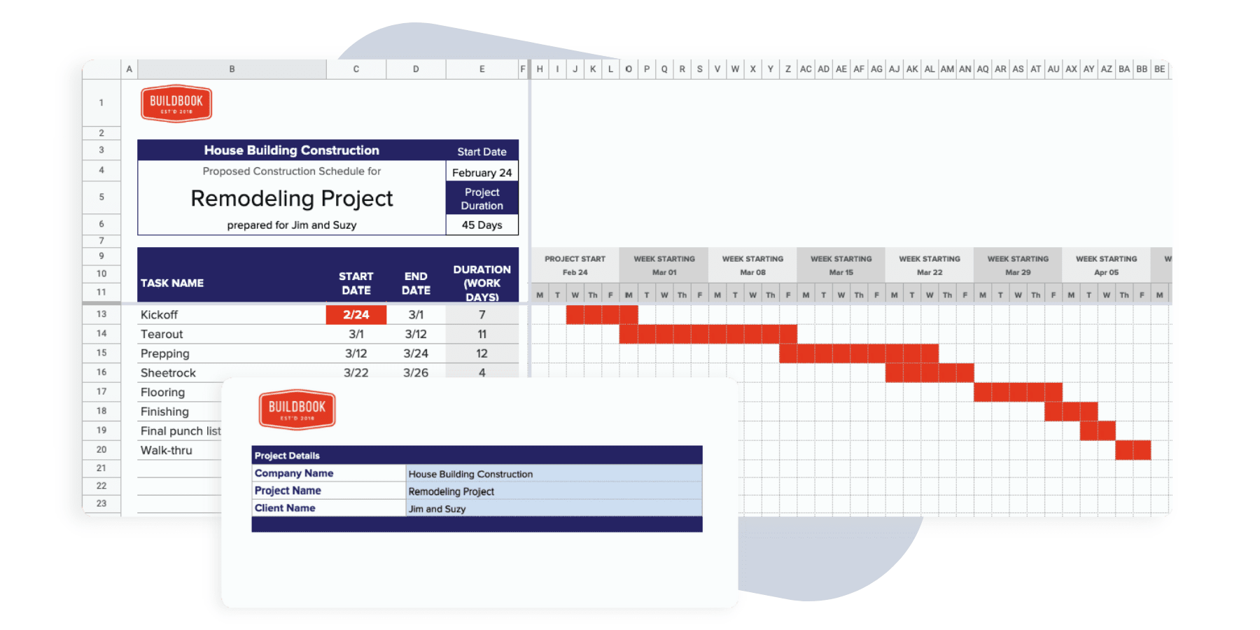 Free Gantt Construction Schedule Template For Excel And Google Sheets Free Gantt Construction Schedule Template For Excel And Google Sheets