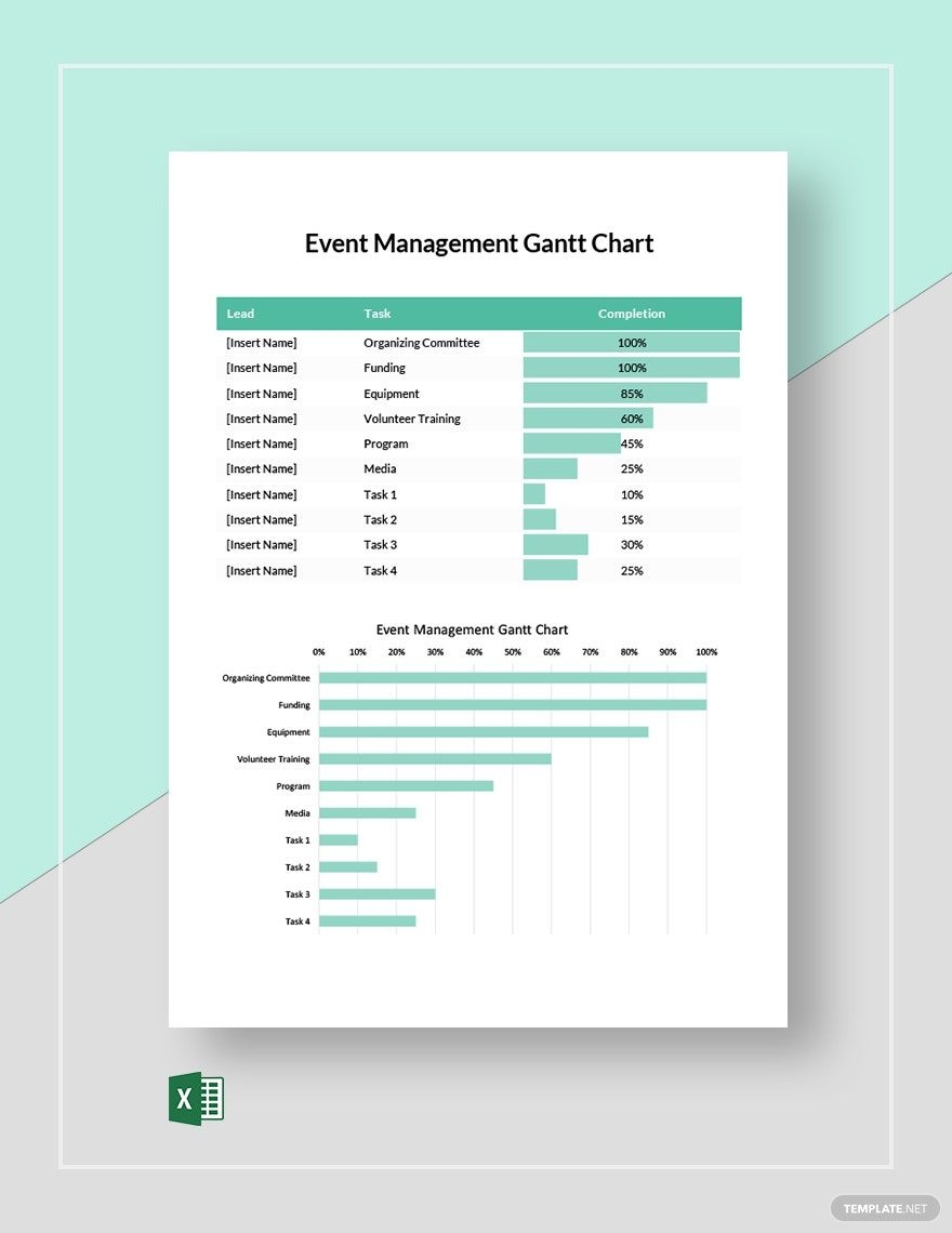 Fundraising Event Gantt Chart Template In Excel Download Template